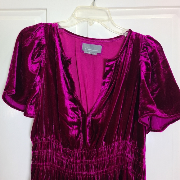 ANTHROPOLOGIE Somerset Mini Dress Velvet in Wine, size S - Picture 2 of 7